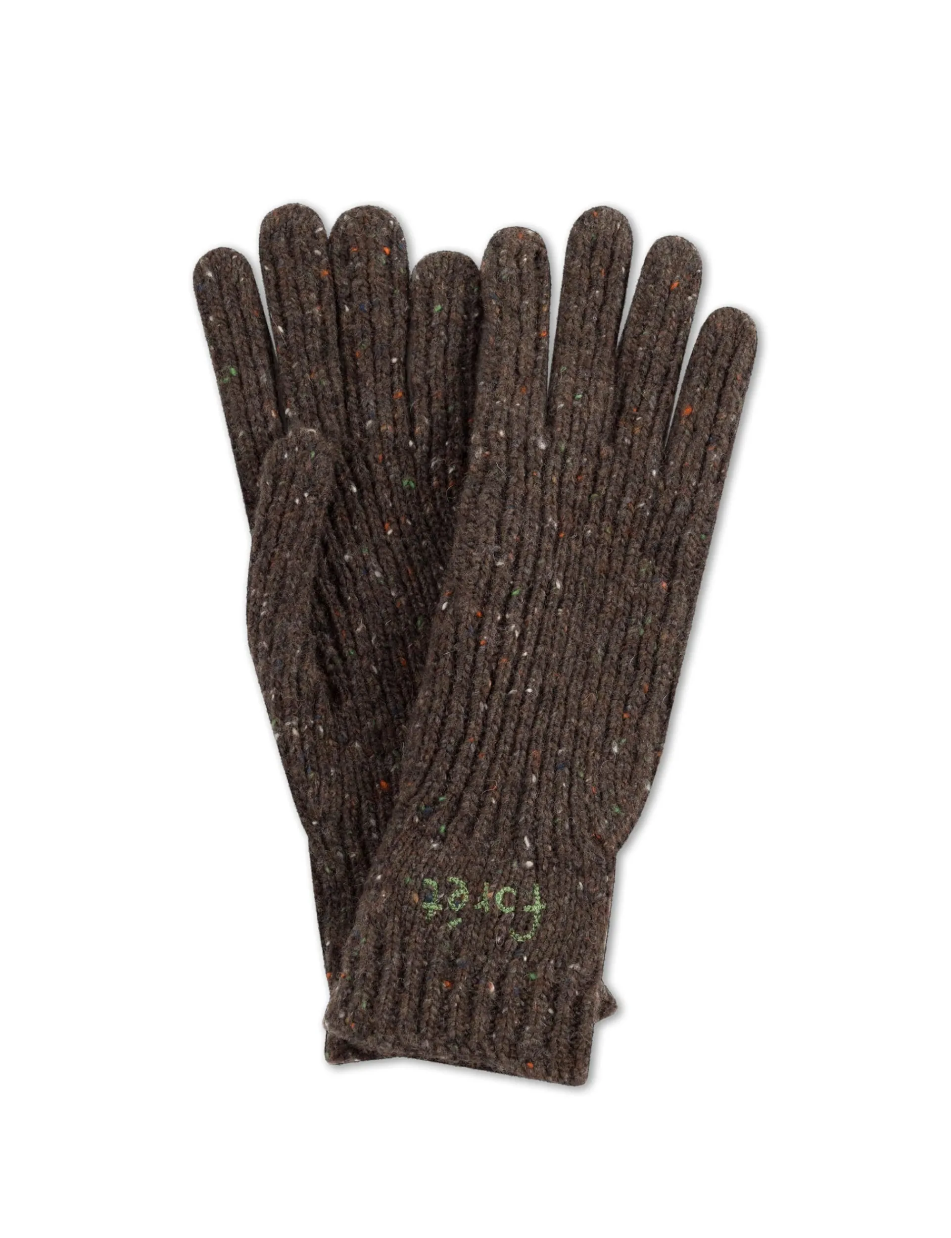 Men Forét Knitwear-Neo Puzzle Gloves-Brown