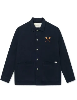 Men Forét Shirts-Nowhere Overshirt-Navy