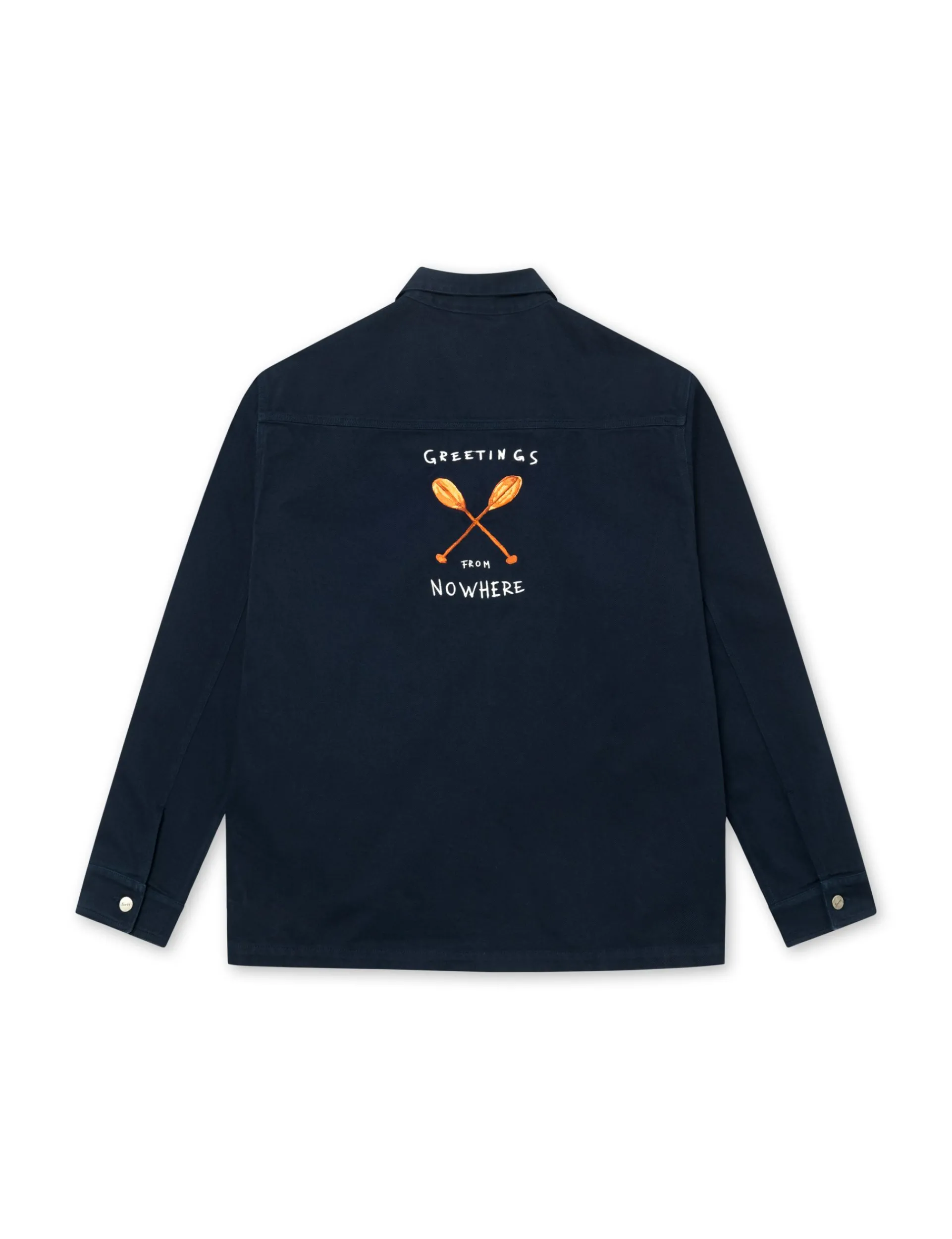 Men Forét Shirts-Nowhere Overshirt-Navy