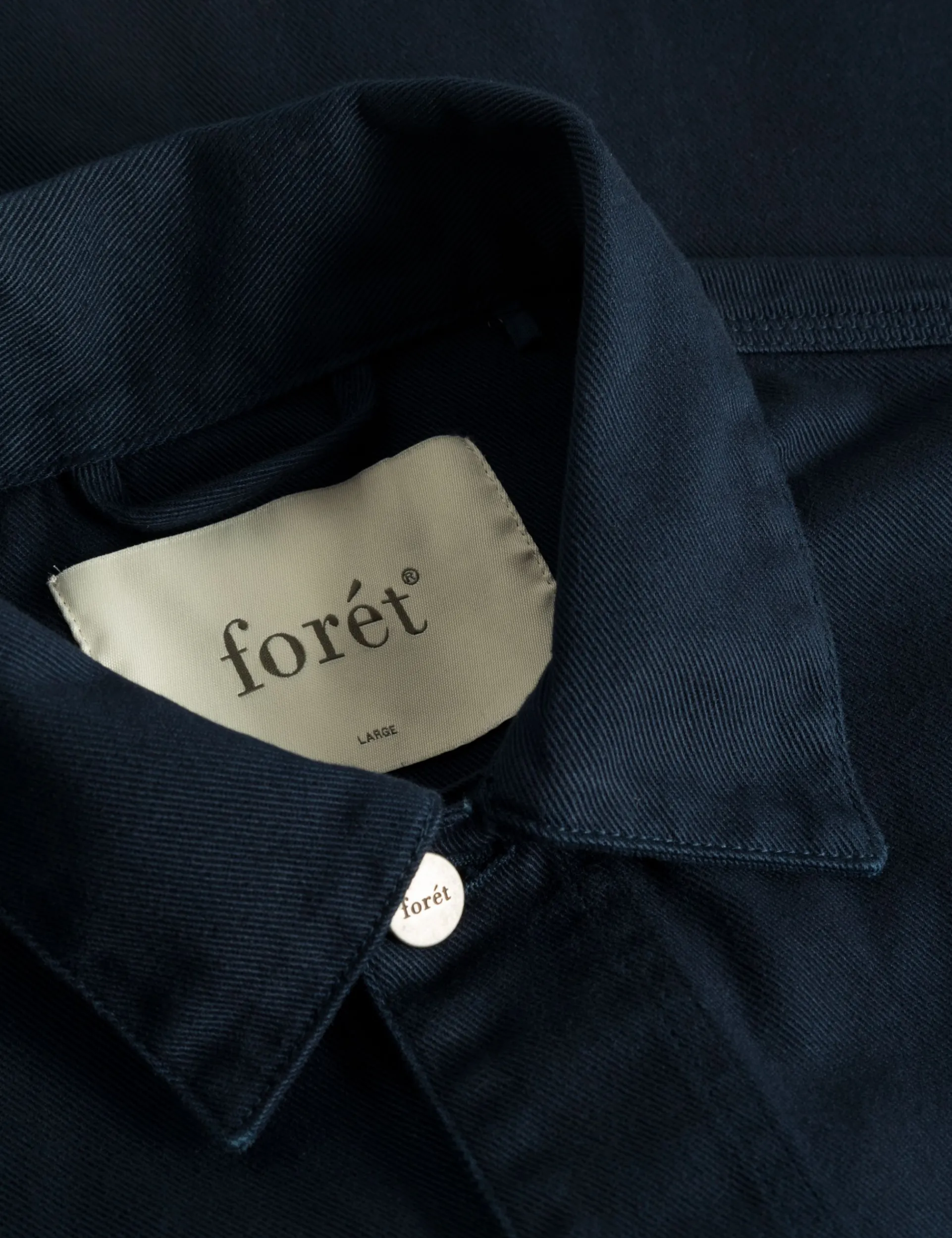Men Forét Shirts-Nowhere Overshirt-Navy