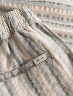 Men Forét Shorts-Otter Seerssucker Shorts-Grey Stripe