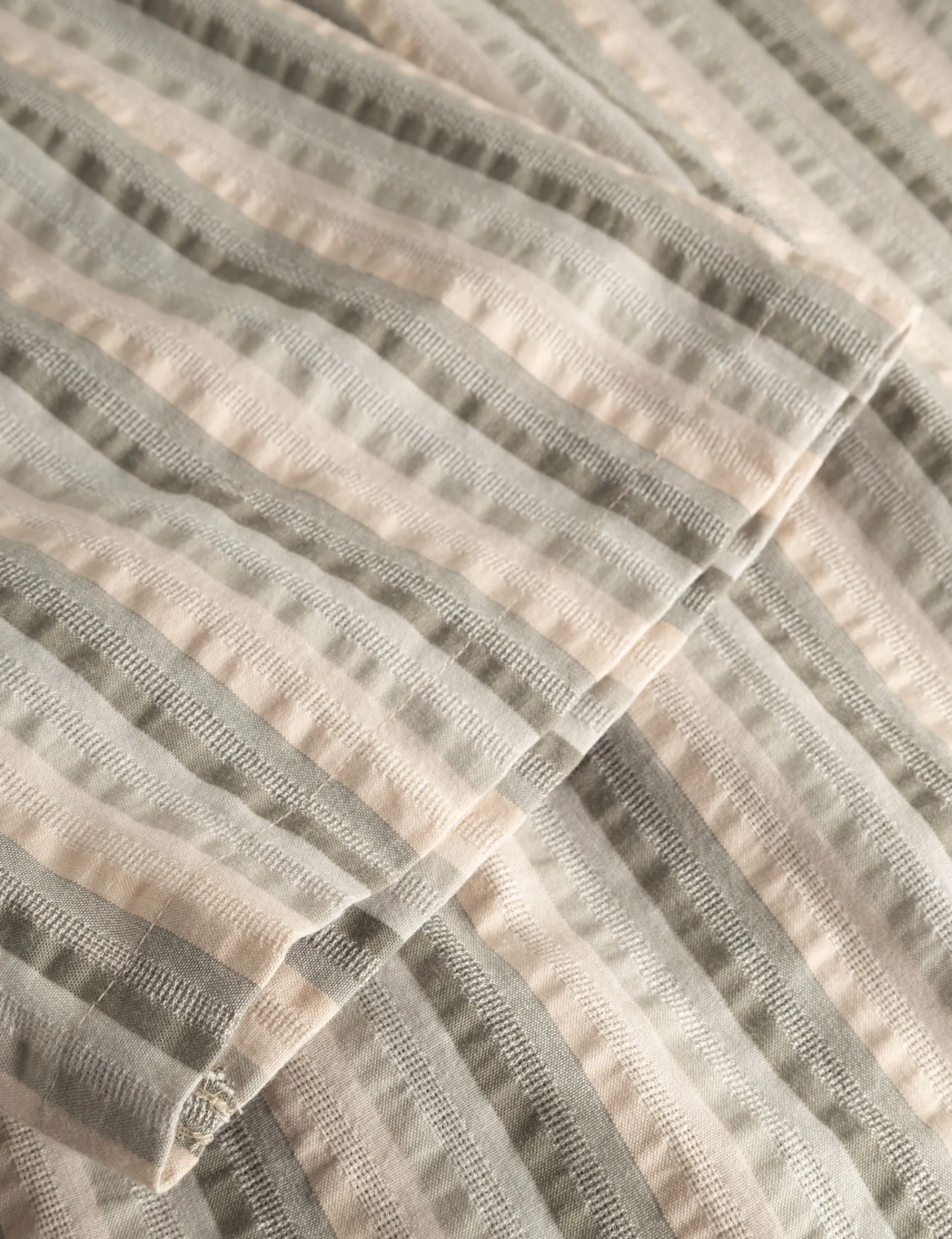 Men Forét Shirts-Otter Seerssucker Ss Shirt-Grey Stripe