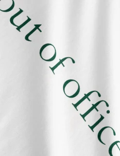 Men Forét T-Shirts-Out T-Shirt-White/Dark Green