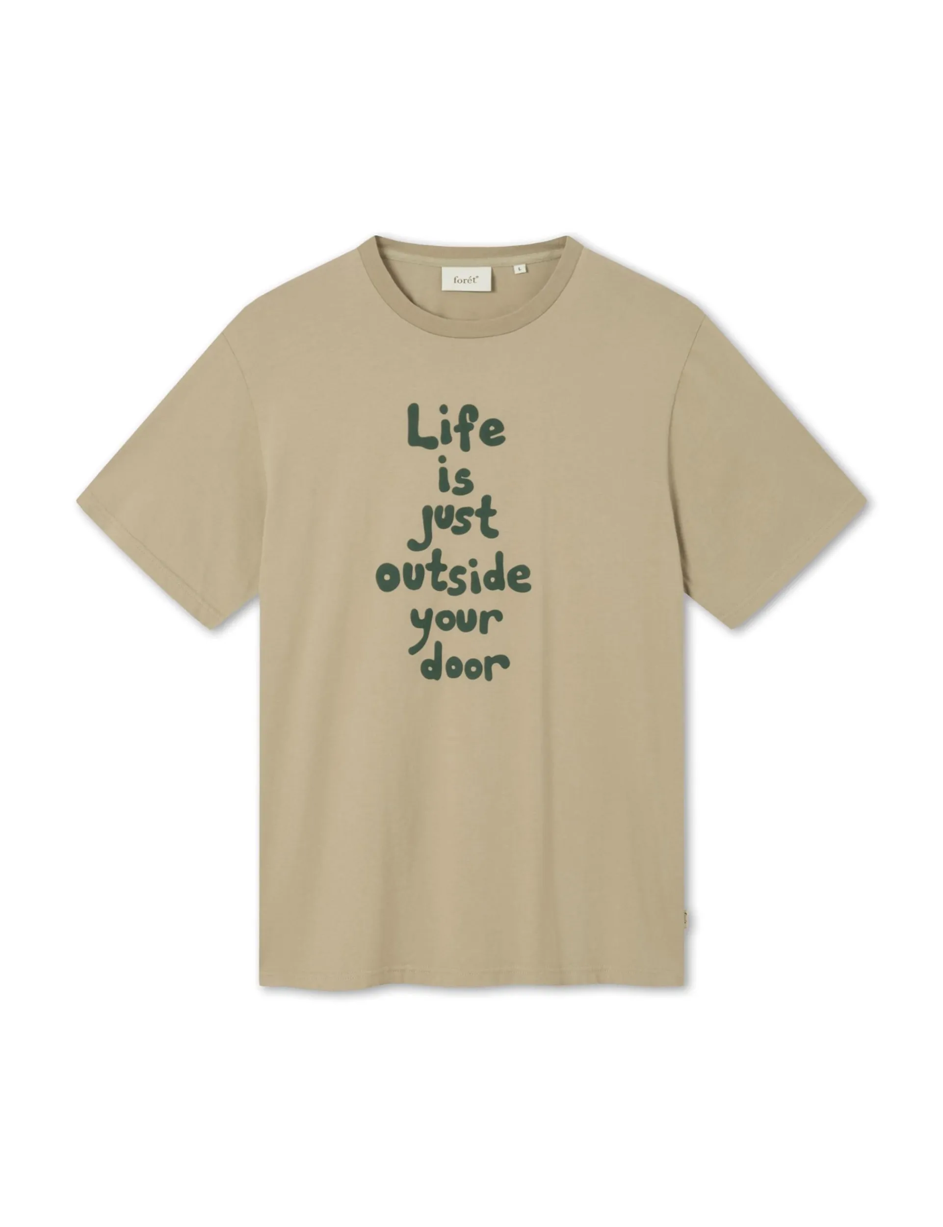 Men Forét T-Shirts-Outside T-Shirt-Khaki/Dark Green