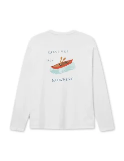 Men Forét T-Shirts-Paddle Longsleeve-White