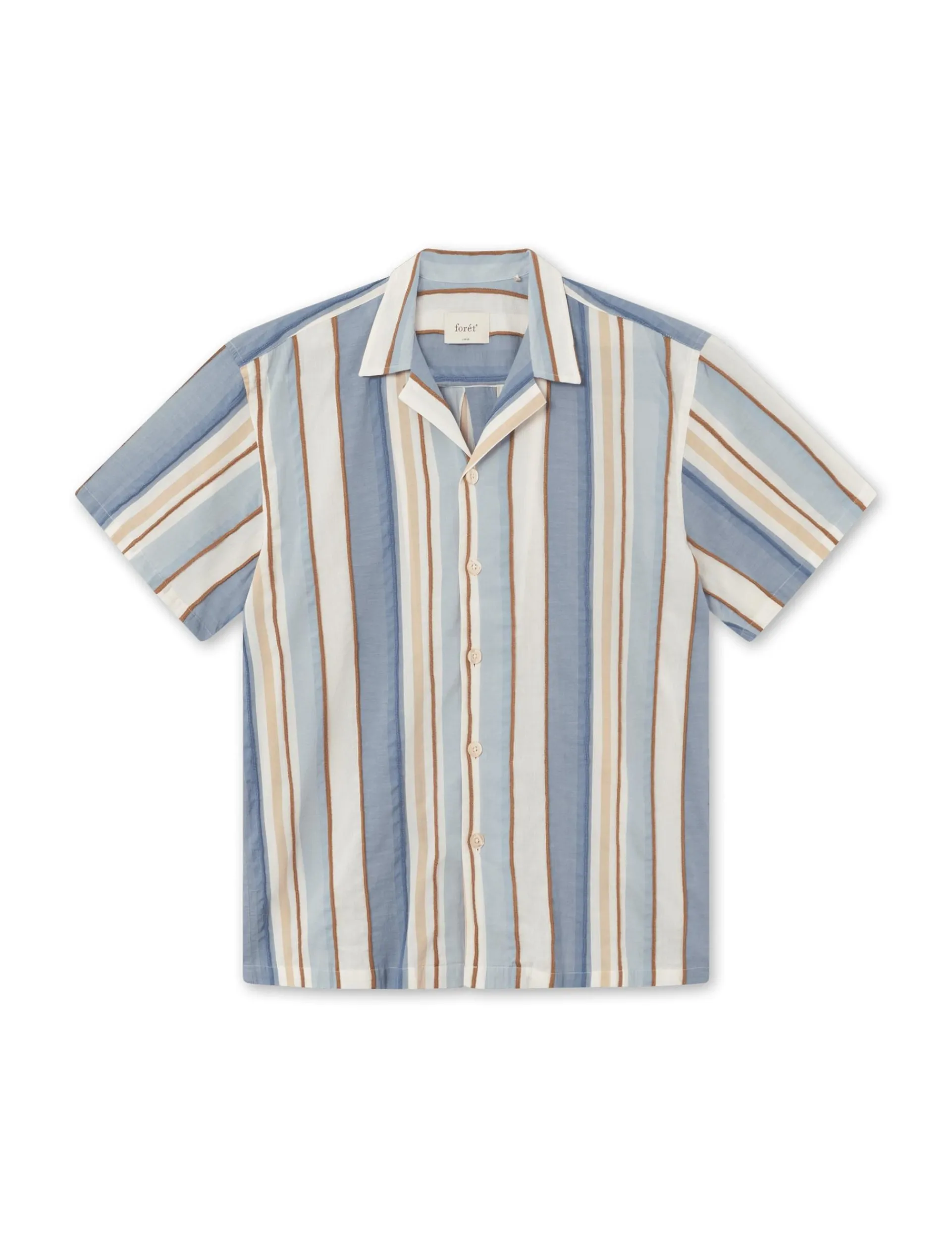 Men Forét Shirts-Peer Ss Shirt-Stripe