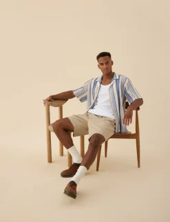 Men Forét Shirts-Peer Ss Shirt-Stripe