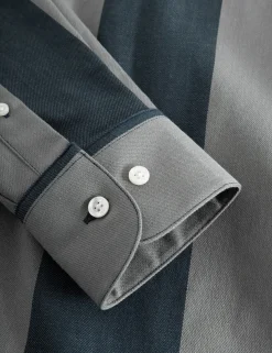 Men Forét Shirts-Petal Shirt-Navy/Granite