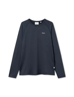 Men Forét T-Shirts-Play Longsleeve-Navy/White
