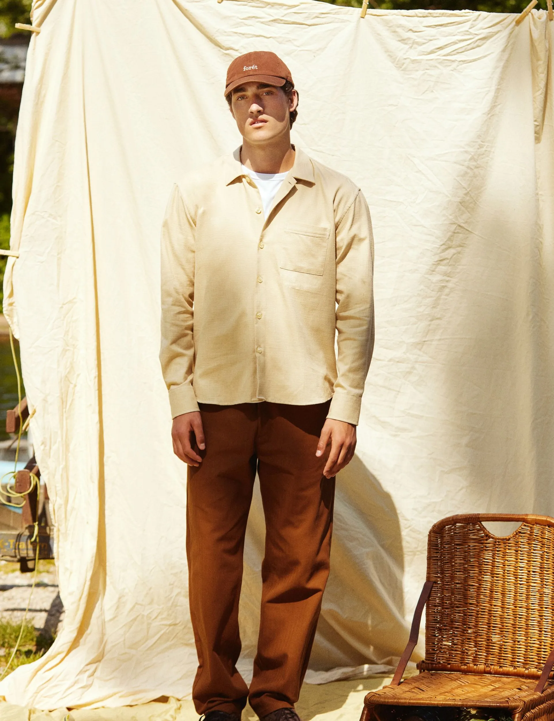 Men Forét Shirts-Rapid Ls Shirt-Oat