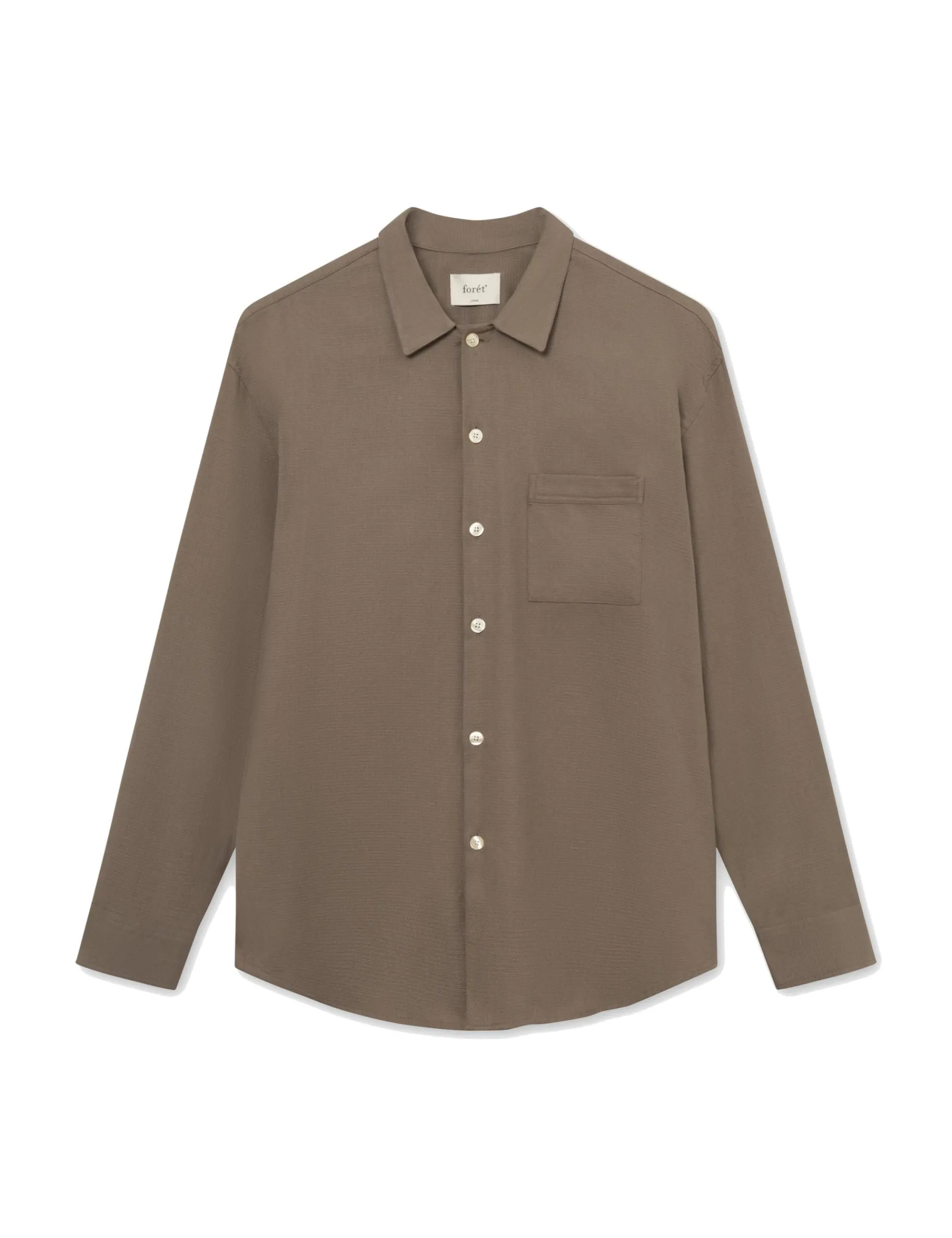 Men Forét Shirts-Rapid Ls Shirt-Stone