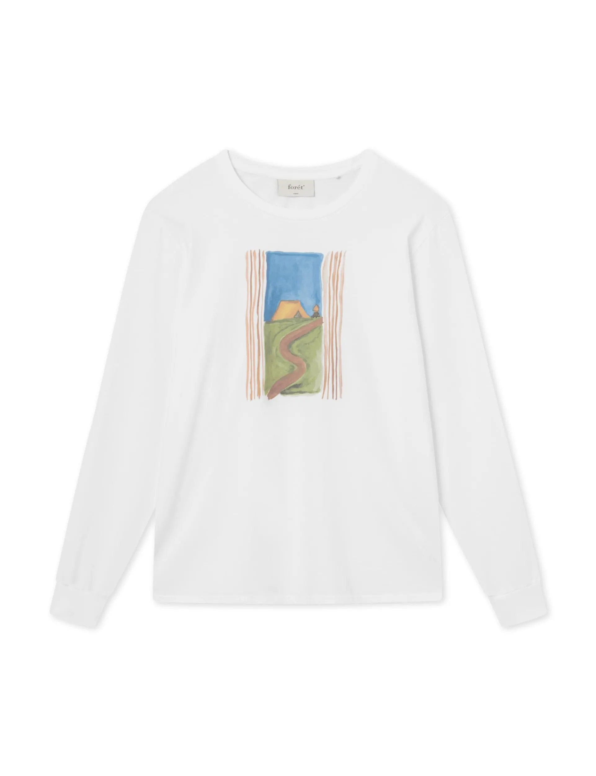 Men Forét T-Shirts-Remote Longsleeve-White