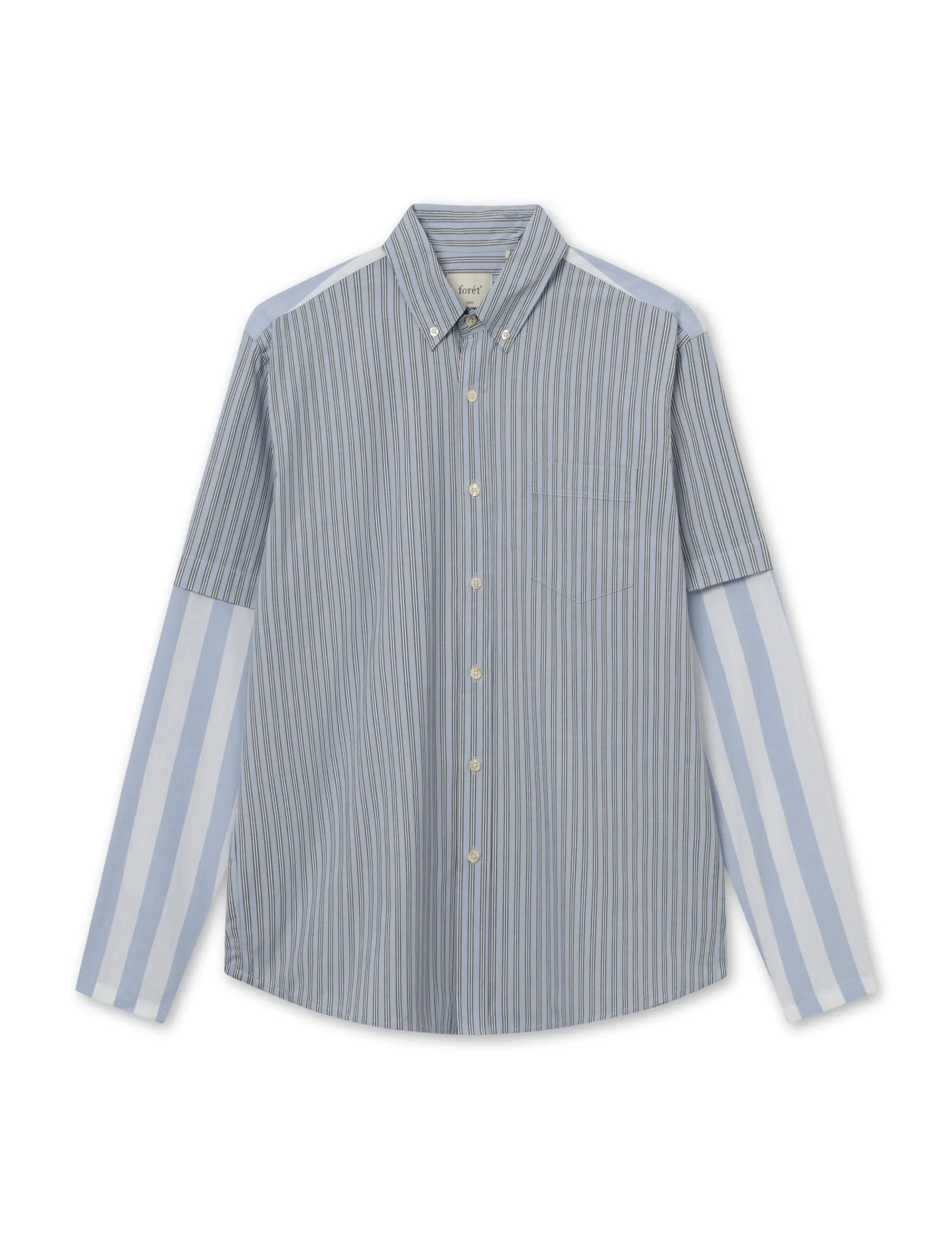 Men Forét Shirts-Rest Shirt-Light Blue/Cloud