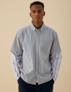 Men Forét Shirts-Rest Shirt-Light Blue/Cloud