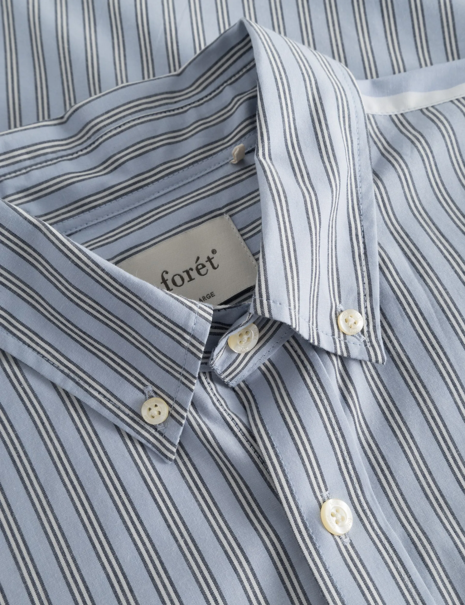 Men Forét Shirts-Rest Shirt-Light Blue/Cloud