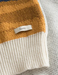 Men Forét Sweatshirts-River Jacquard Wool Knit-Cloud