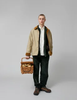 Men Forét Jackets-Row Oilskin Jacket-Khaki