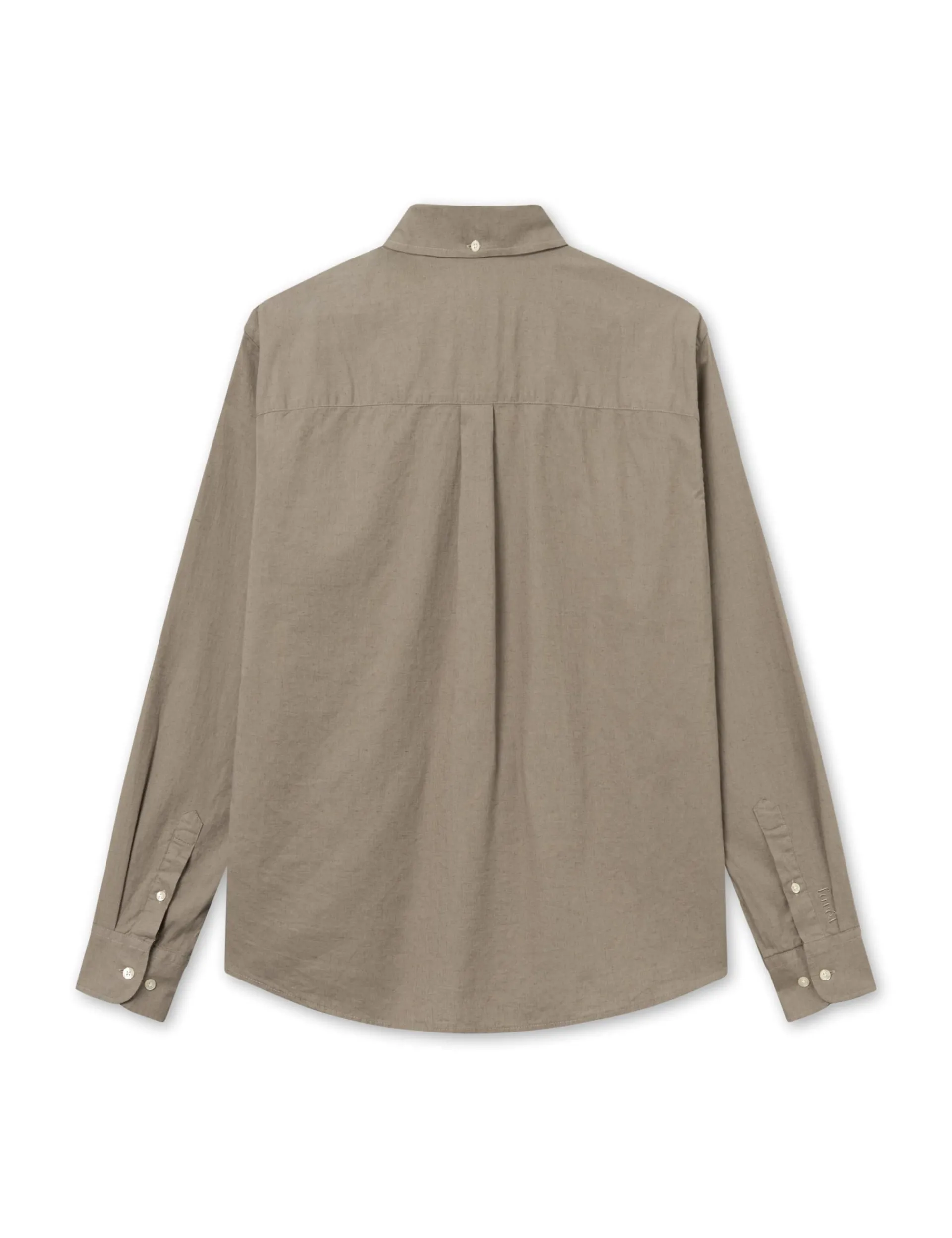 Men Forét Shirts-Serene Linen Shirt-Taupe