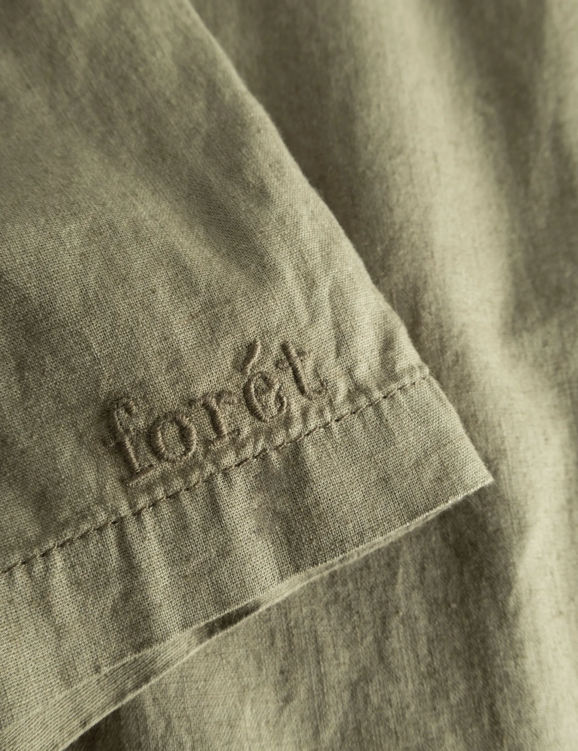 Men Forét Shorts-Serene Linen Shorts-Dusty Olive