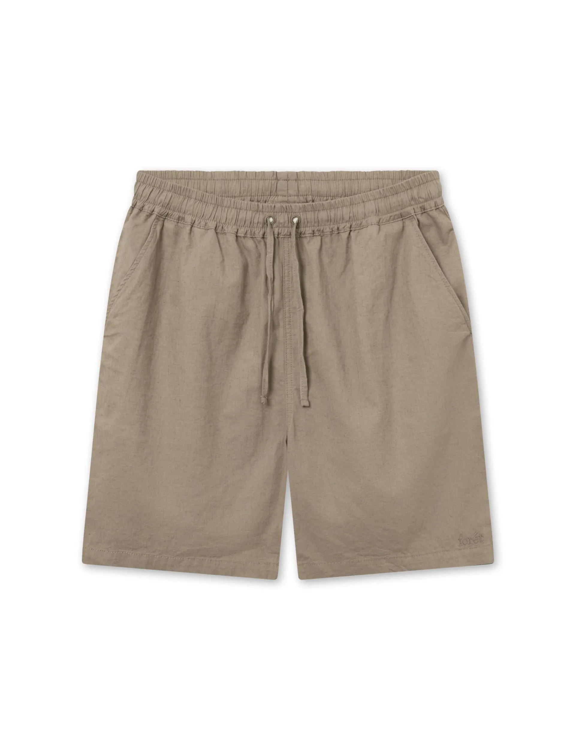 Men Forét Shorts-Serene Linen Shorts-Taupe