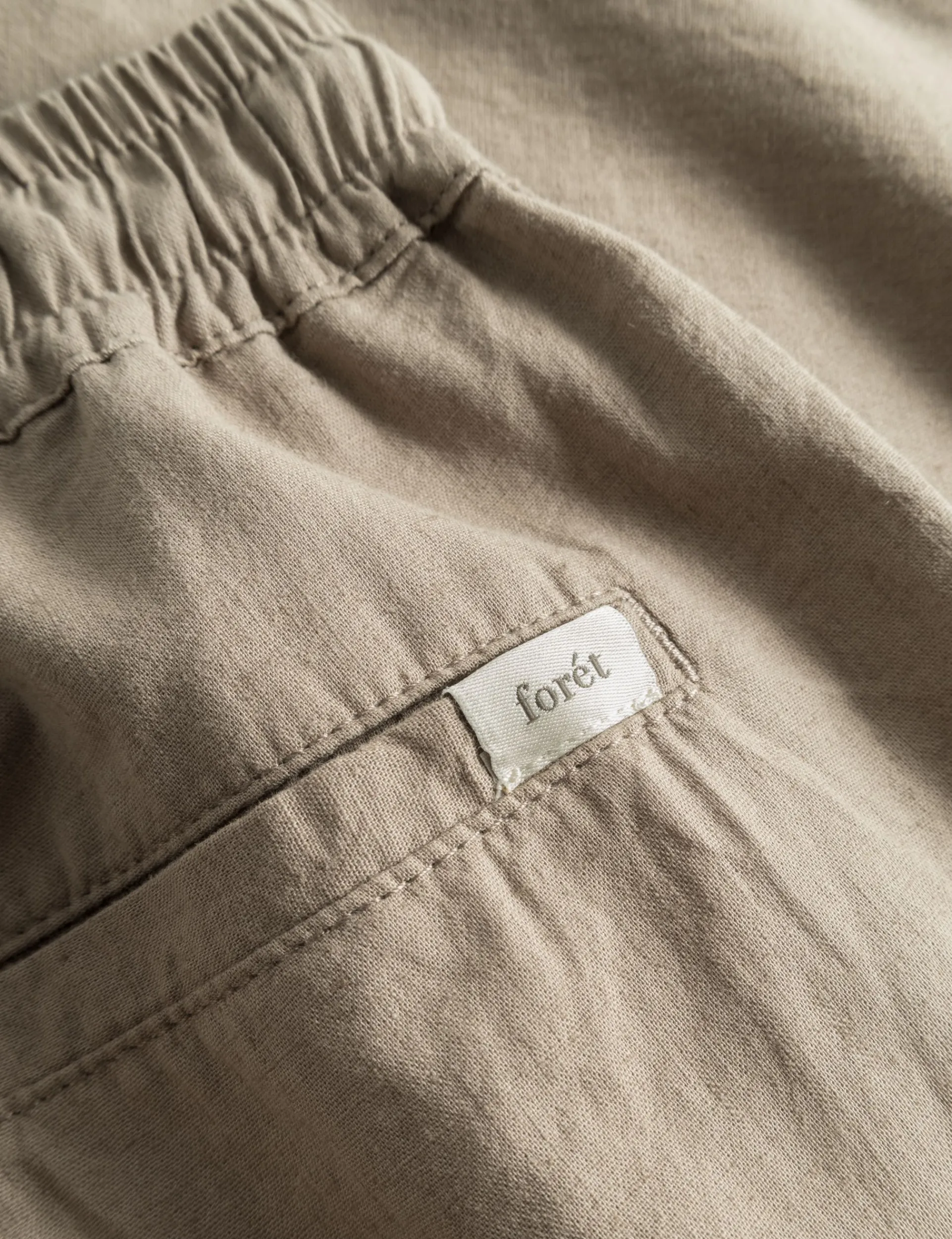 Men Forét Shorts-Serene Linen Shorts-Taupe
