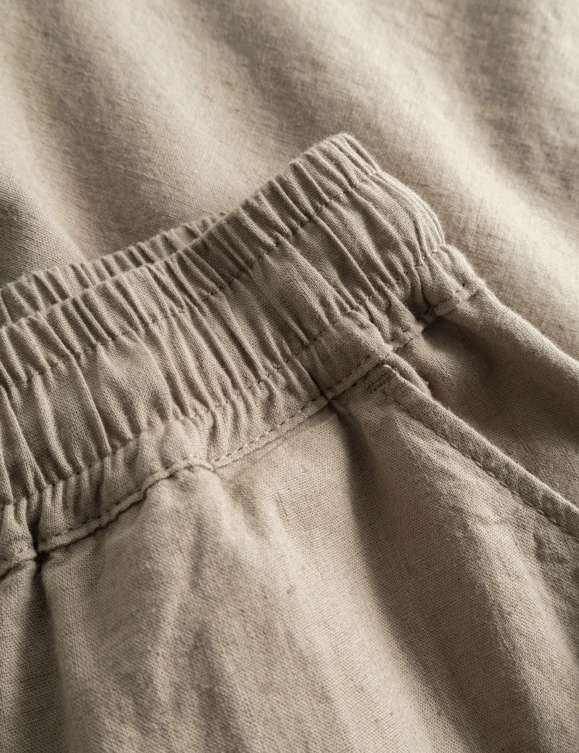 Men Forét Shorts-Serene Linen Shorts-Taupe