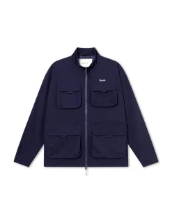 Men Forét Sweatshirts-Sizzle Jacket-Navy