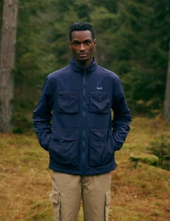 Men Forét Jackets-Sizzle Jacket-Navy