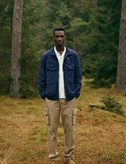 Men Forét Jackets-Sizzle Jacket-Navy