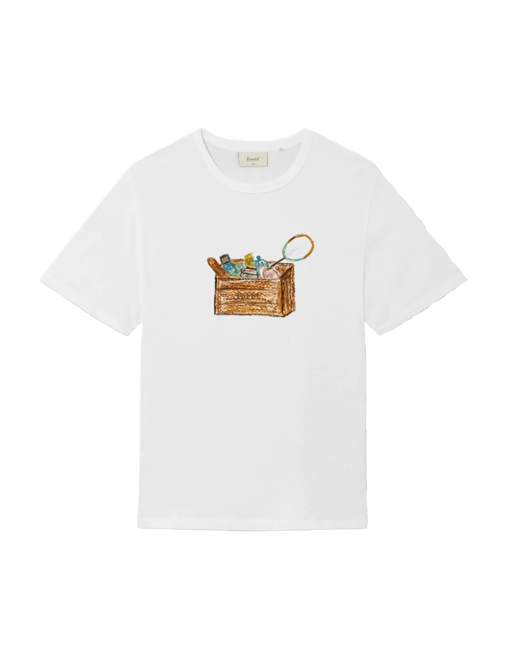 Men Forét T-Shirts-Sketch T-Shirt-White