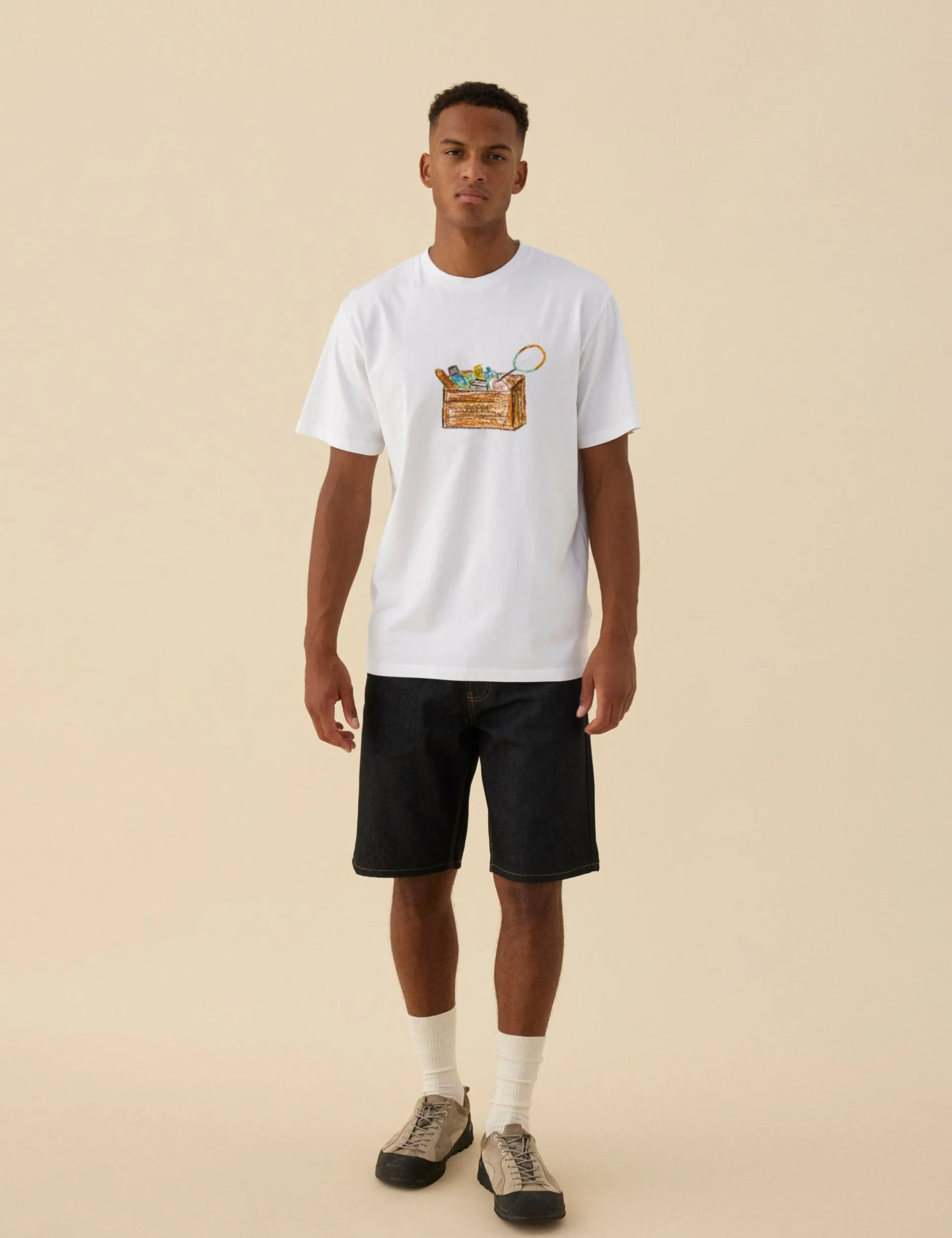 Men Forét T-Shirts-Sketch T-Shirt-White