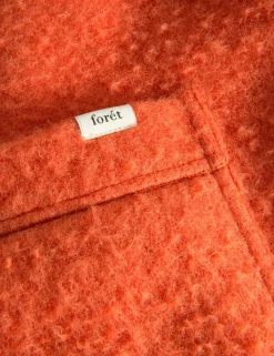 Men Forét Shirts-Stay Wool Overshirt-Mandarine