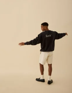 Men Forét Sweatshirts-Still Sweatshirt-Washed Black