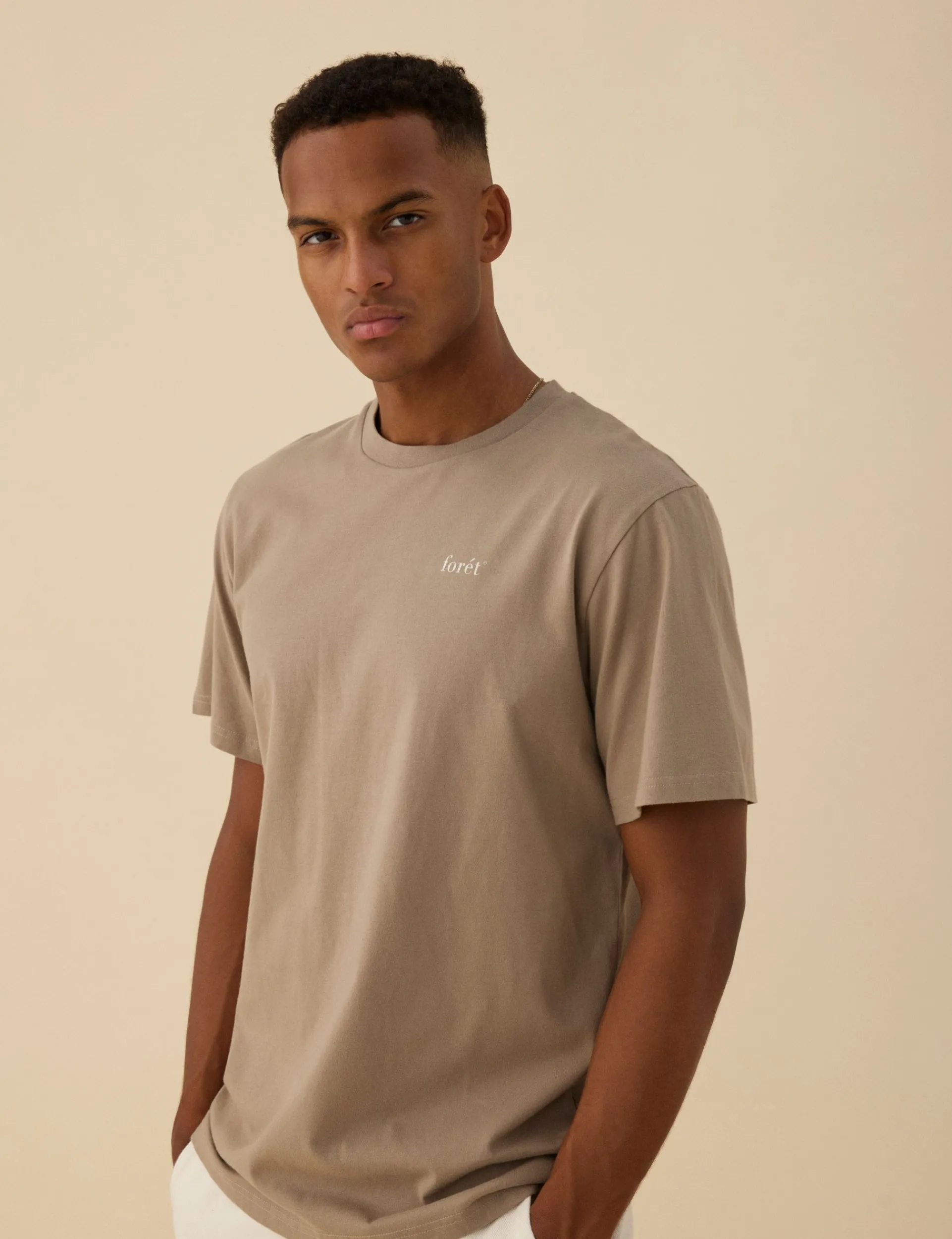 Men Forét T-Shirts-Still T-Shirt-Taupe
