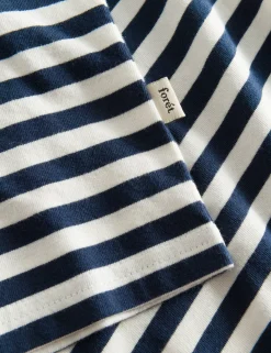 Men Forét T-Shirts-Throw Longsleeve-Navy/Brick