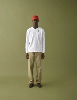 Men Forét T-Shirts-Timber Longsleeve-White