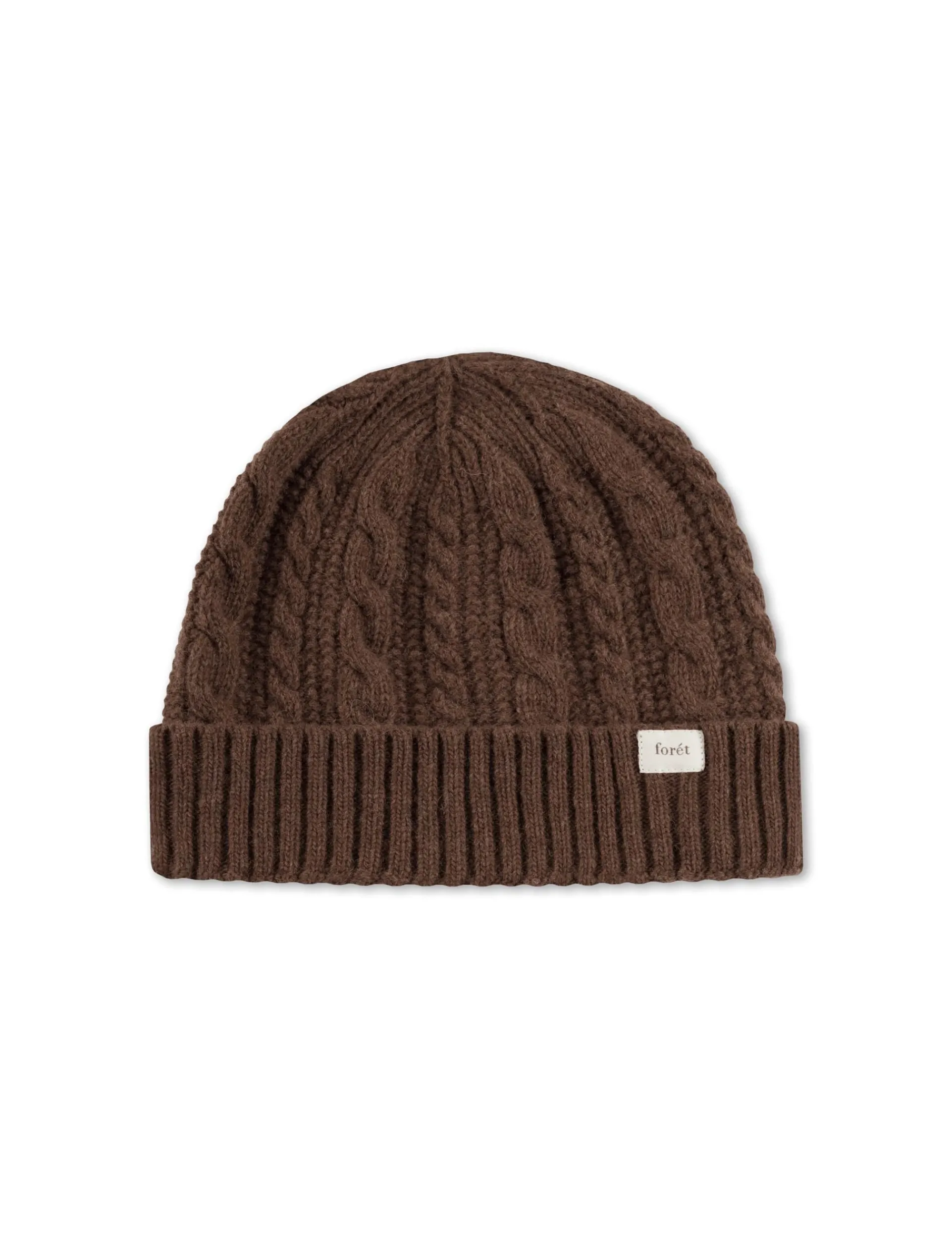 Forét Goods-Top Cable Beanie-Brown