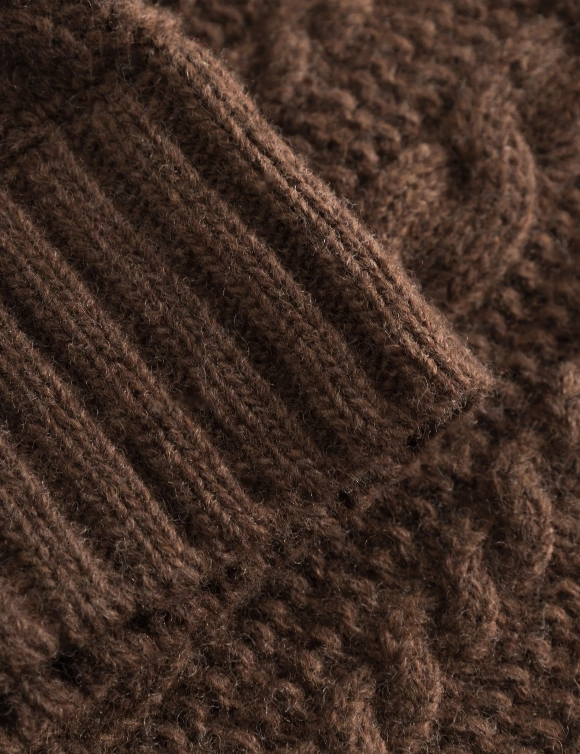 Forét Goods-Top Cable Beanie-Brown