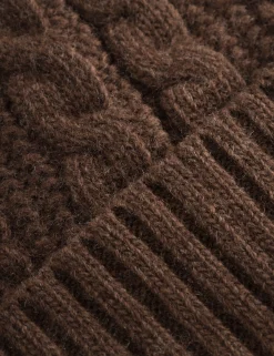 Forét Goods-Top Cable Beanie-Brown