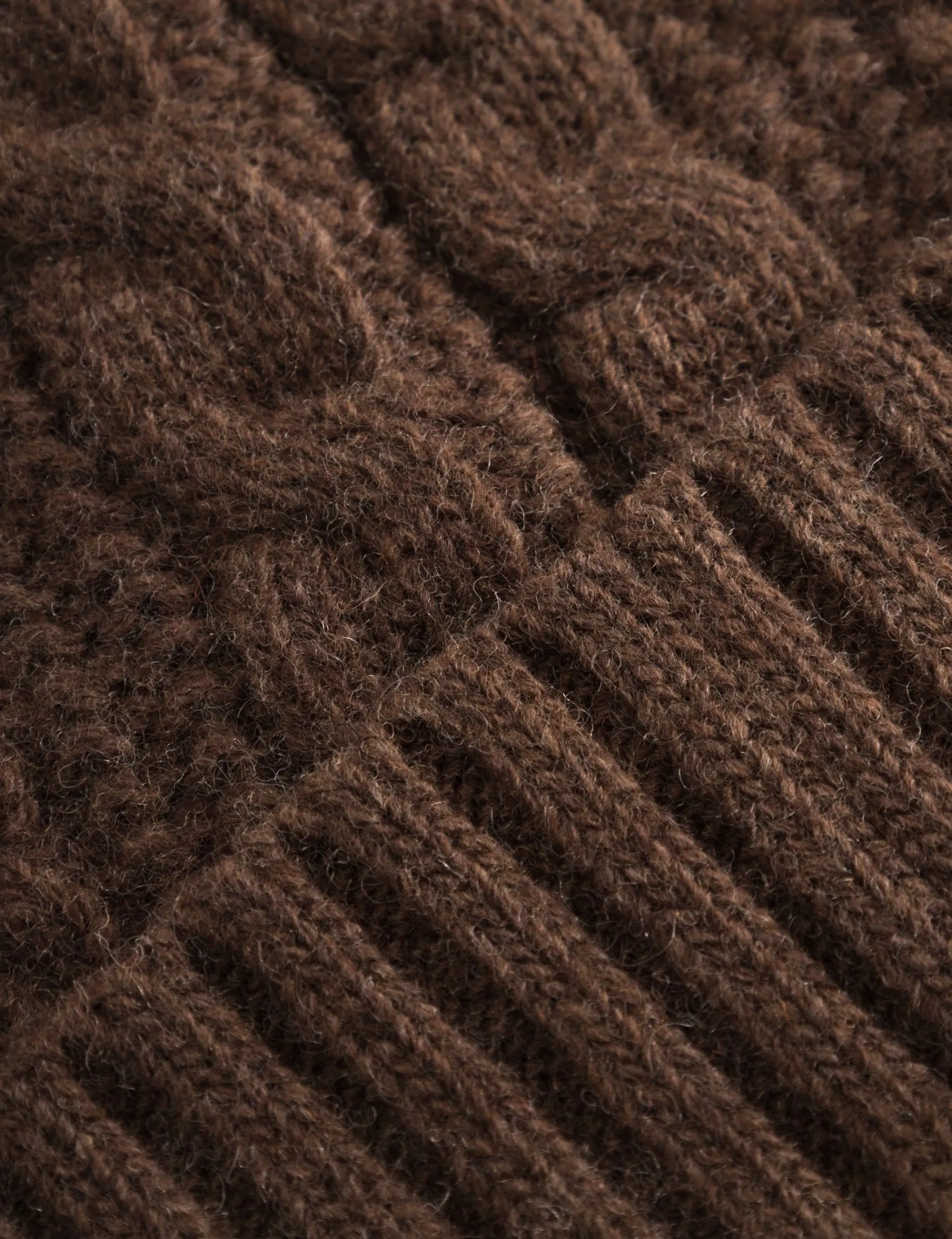 Forét Goods-Top Cable Beanie-Brown