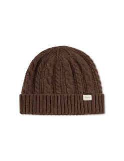 Men Forét Accessories-Top Cable Beanie-Brown