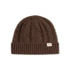 Men Forét Beanies-Top Cable Beanie-Brown