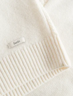 Men Forét Knitwear-Tundra Wool Cable Knit-Cloud