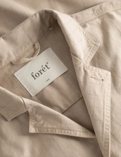 Men Forét Jackets-Valley Unconstructed Blazer-Khaki