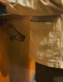 Men Forét Jackets-Valley Unconstructed Blazer-Khaki