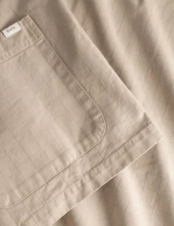 Men Forét Jackets-Valley Unconstructed Blazer-Khaki