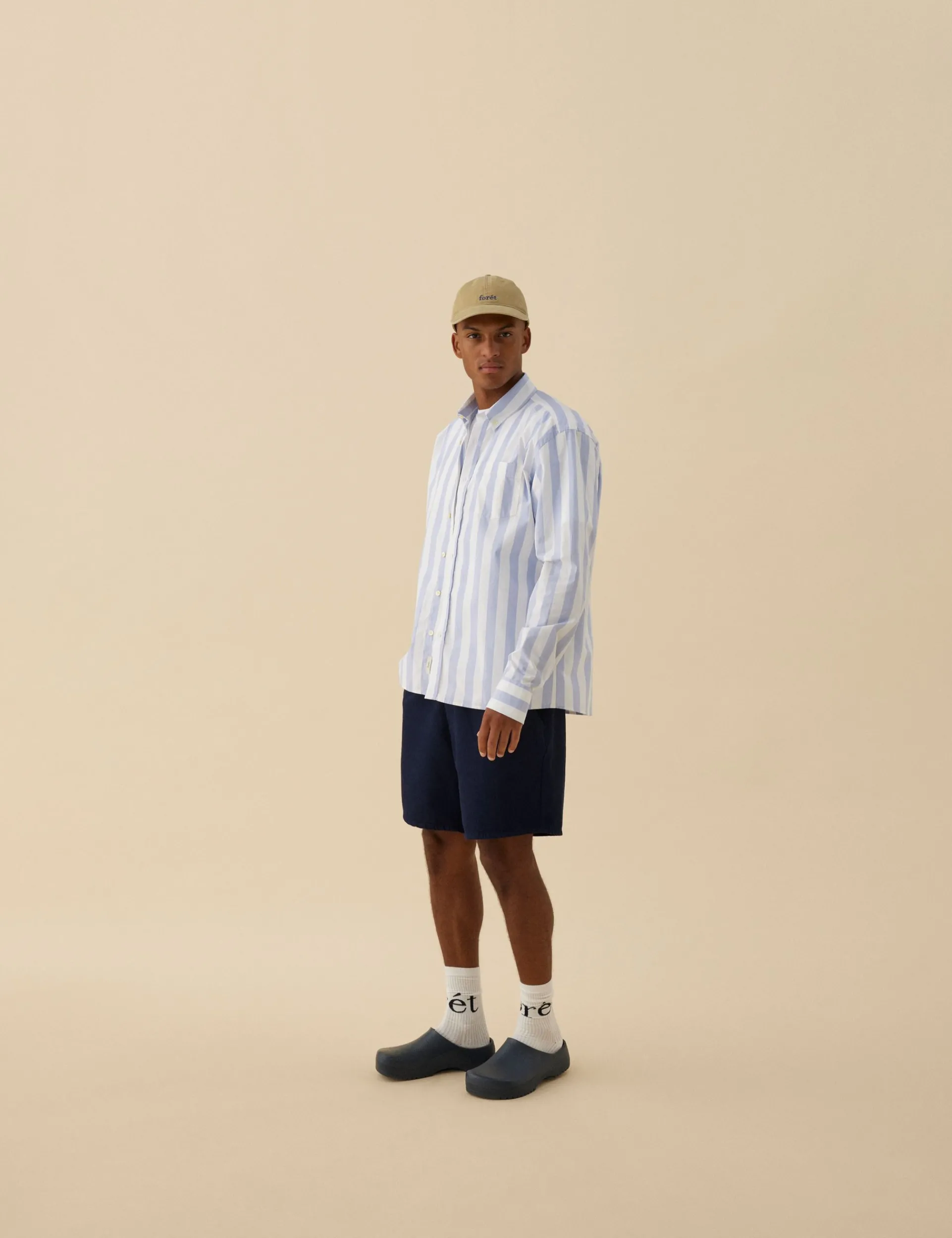 Men Forét Shirts-Vision Shirt-Light Blue/Cloud