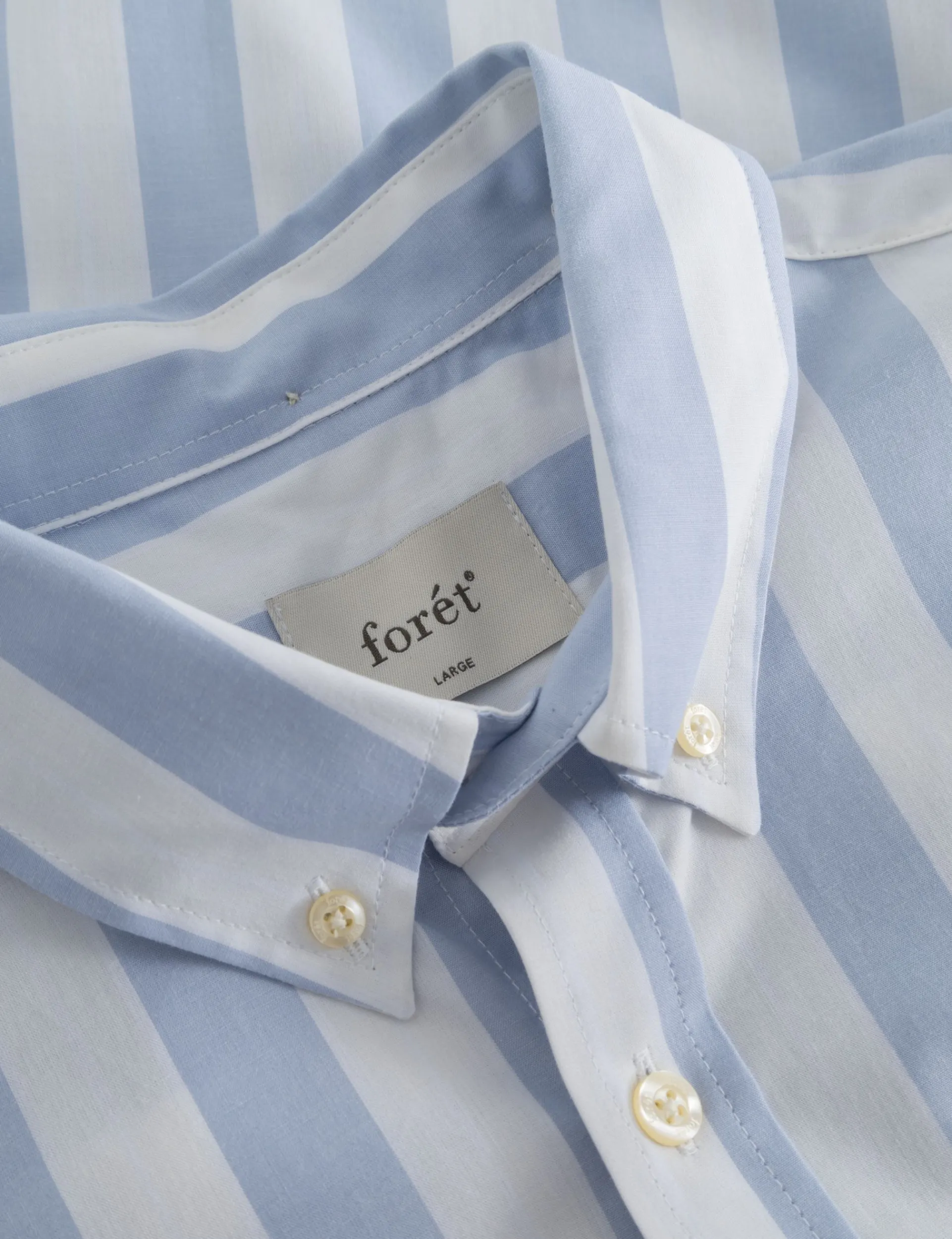 Men Forét Shirts-Vision Shirt-Light Blue/Cloud