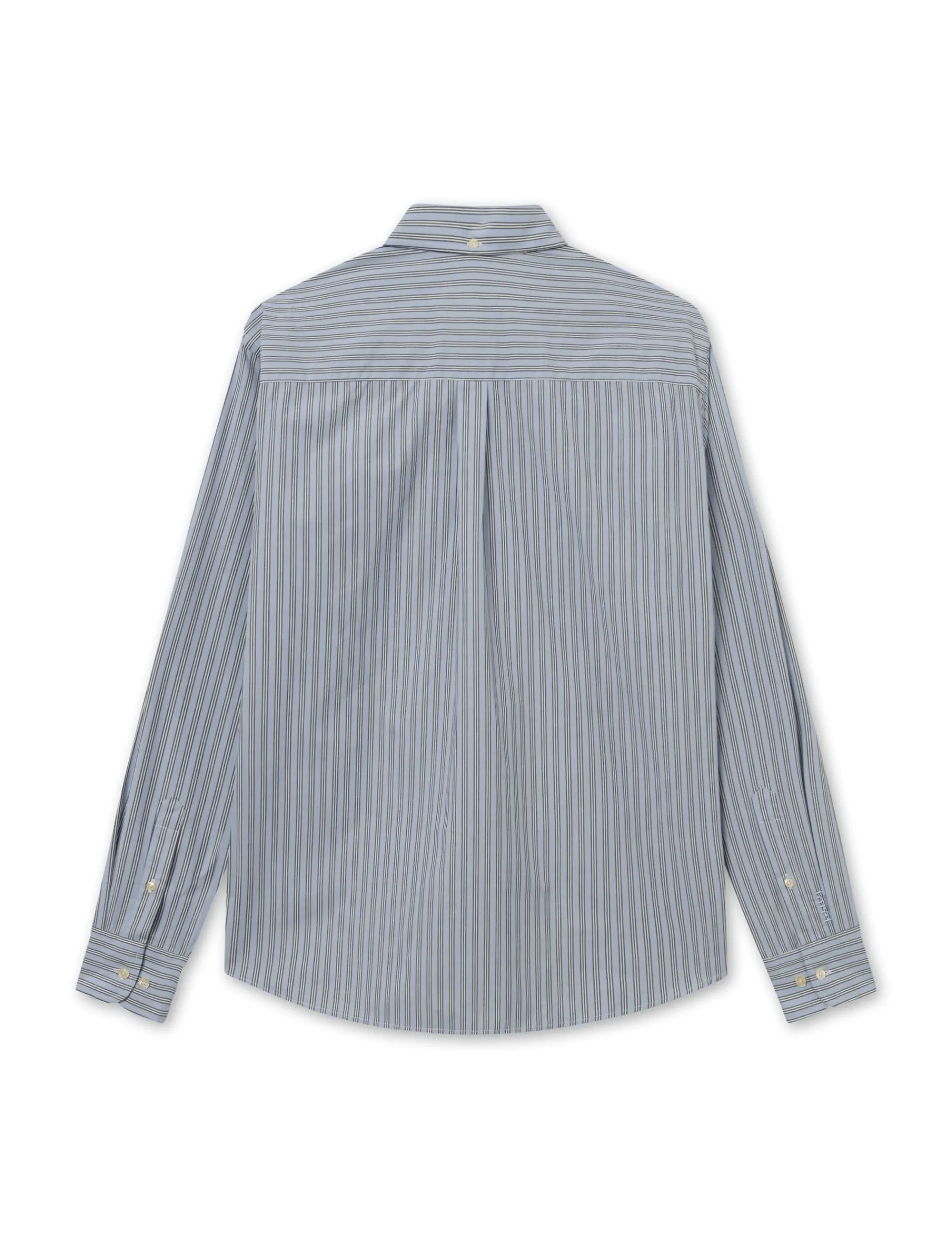 Men Forét Shirts-Vision Shirt-Light Blue/Navy