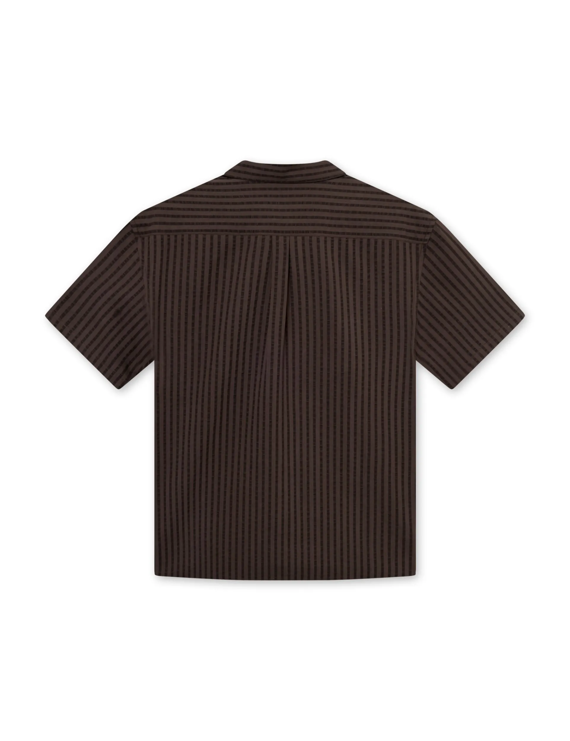 Men Forét Shirts-Vole Seerscuker Ss Shirt-Deep Brown
